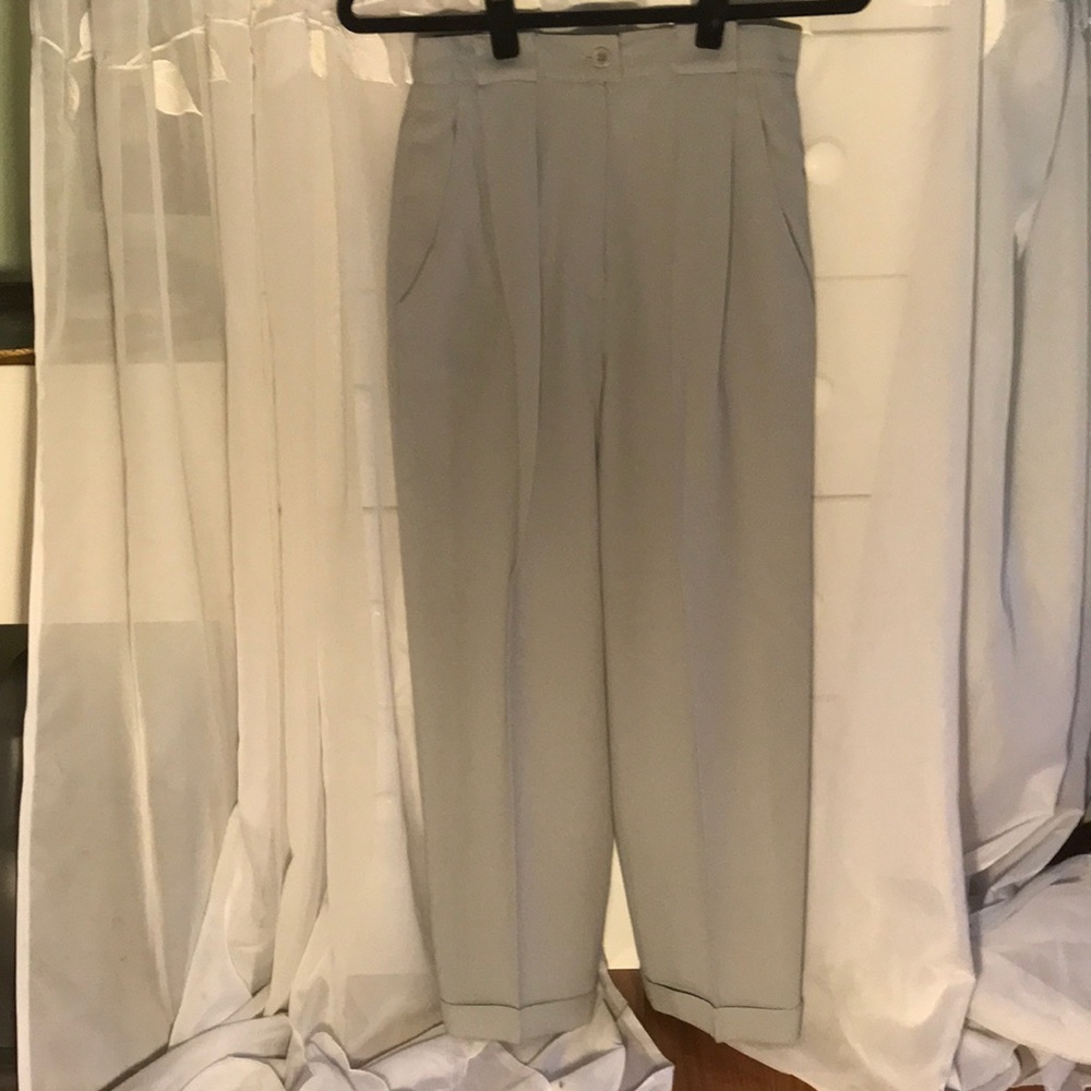 High waisted cuffed pants